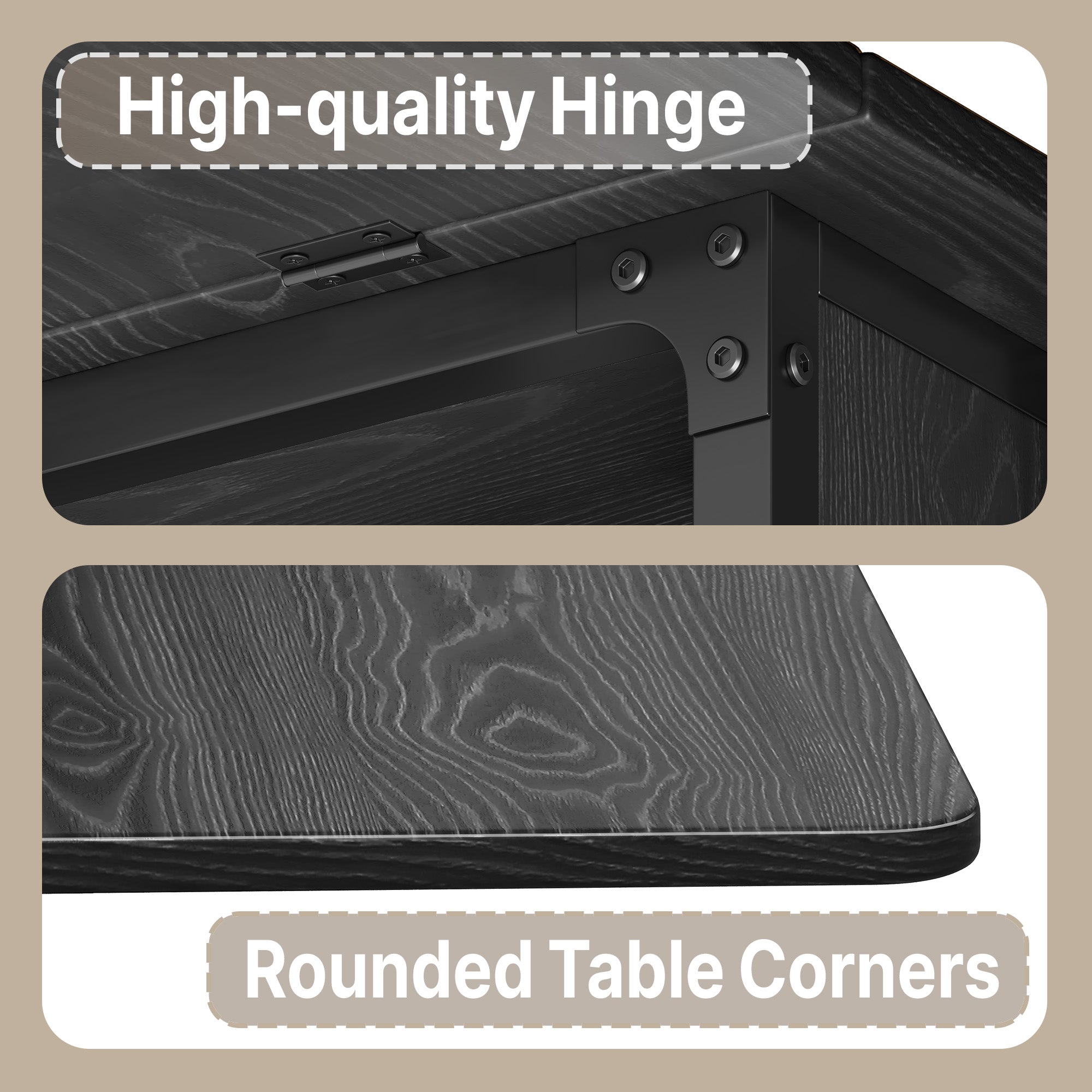Bealife TB66 3-in-1 Folding Dining Table, Kitchen Island with Wheels for Small Kitchens, Dining Rooms, Home Offices