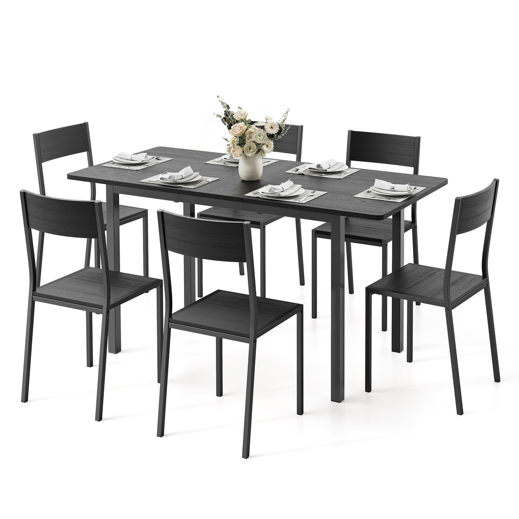 Bealife TB78 Extendable Dining Table with 6 Chairs