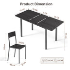 Bealife TB78 Extendable Dining Table with 6 Chairs