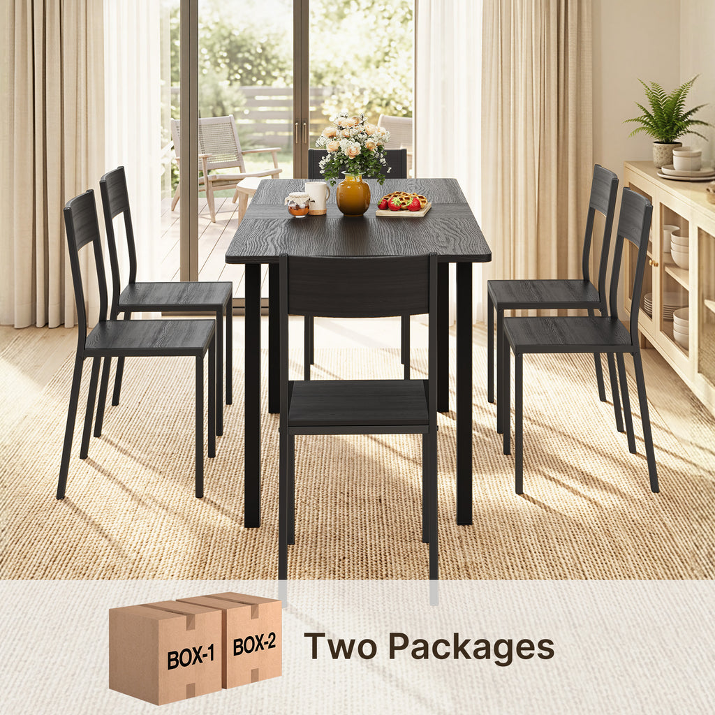 Bealife TB78 Extendable Dining Table with 6 Chairs