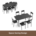 Bealife TB78 Extendable Dining Table with 6 Chairs