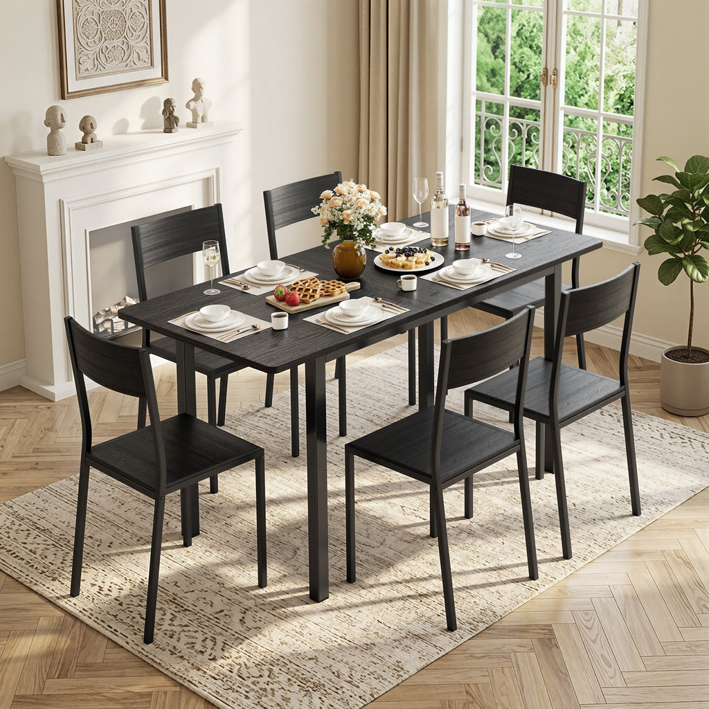 Bealife TB78 Extendable Dining Table with 6 Chairs
