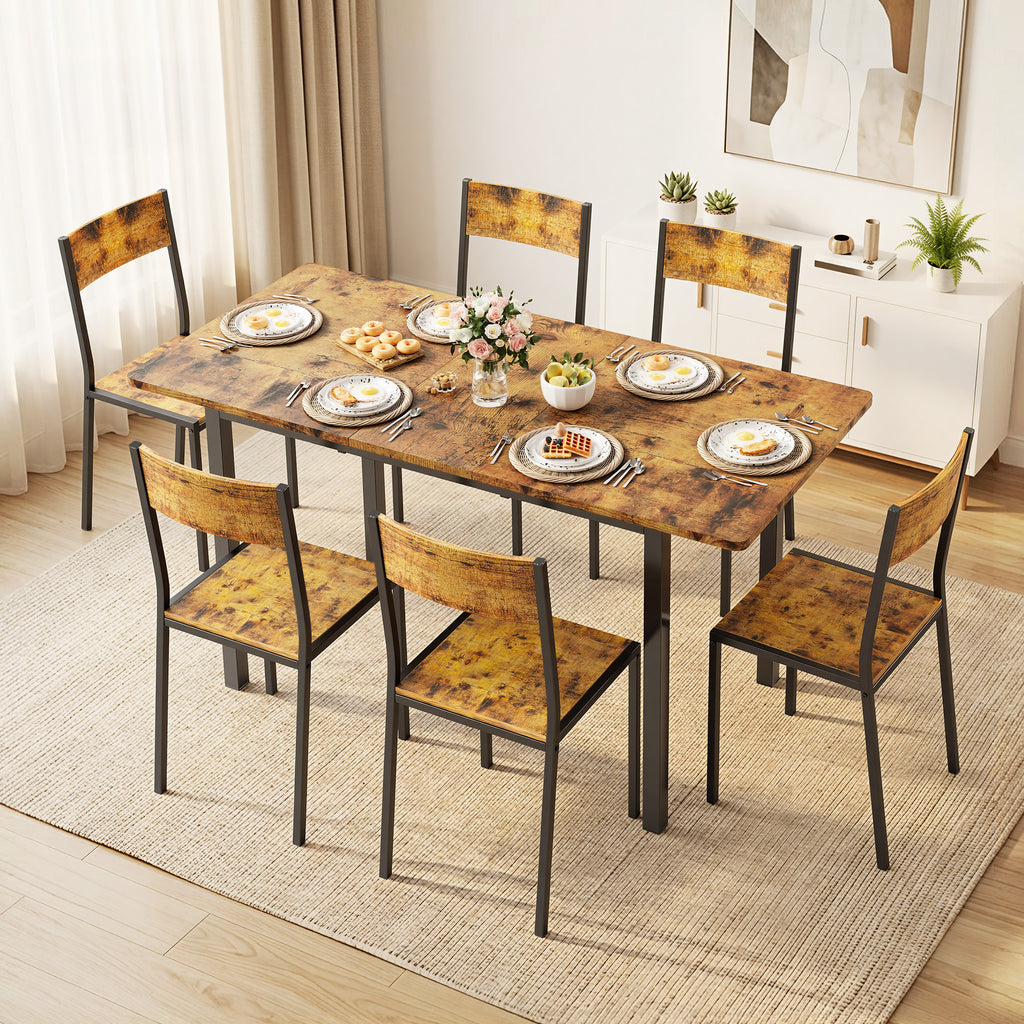 Bealife TB78 Extendable Dining Table with 6 Chairs