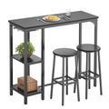 Bealife TB31 Ensemble de table de bar avec 2 tabourets de bar, compact pour 2 personnes